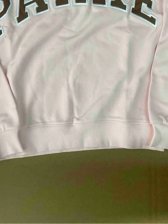 Parker Light Pink Crewneck Sweatshirt with Brown Lettering - Picture 6 of 6